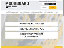 Tablet Screenshot of moonboard.com